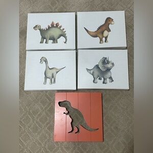 5 8x8 Dinosaur wall hanging